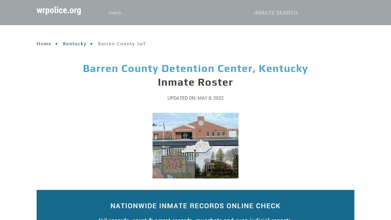 Barren County Detention Center, Kentucky Inmate Roster